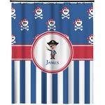 Blue Pirate Extra Long Shower Curtain - 70"x84" (Personalized)