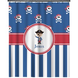 Blue Pirate Extra Long Shower Curtain - 70"x84" (Personalized)