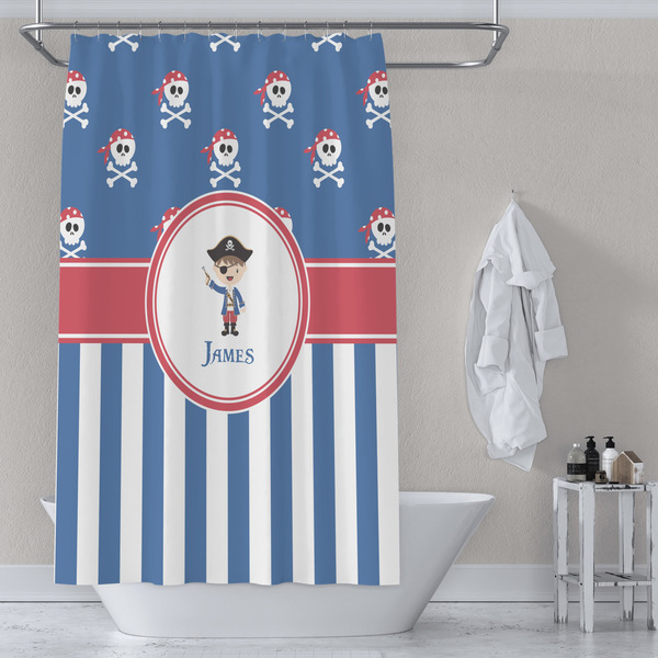 Blue Pirate Shower Curtain Lifestyle