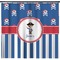 Blue Pirate Shower Curtain - Custom Size (Personalized)