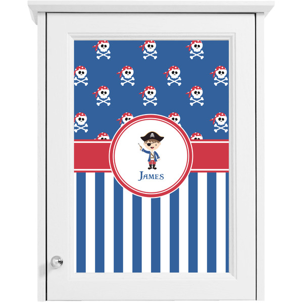 Blue Pirate Single White Cabinet Decal