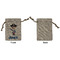 Blue Pirate Small Burlap Gift Bag - Front Approval