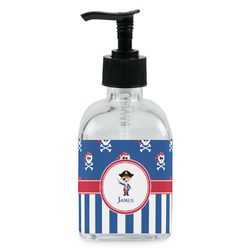 Blue Pirate Glass Soap & Lotion Bottle - Single Bottle (Personalized)