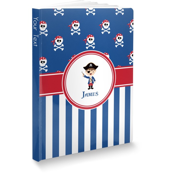 Custom Blue Pirate Softbound Notebook (Personalized)