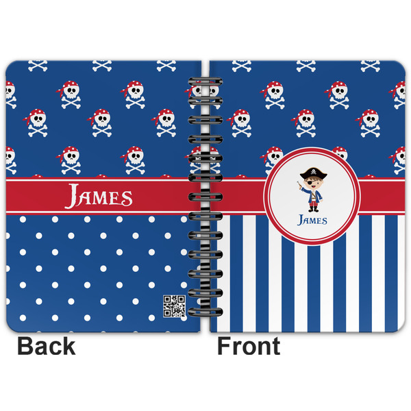 Blue Pirate Spiral Journal 5 x 7 - Apvl