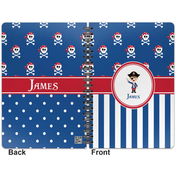 Blue Pirate Spiral Journal 7 x 10 - Apvl