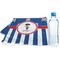 Blue Pirate Sports Towel Folded with Water Bottle