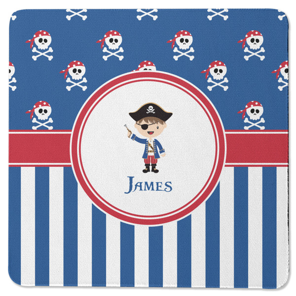 Blue Pirate Square Coaster Rubber Back - Single