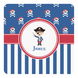 Blue Pirate Square Decal - Small (Personalized)