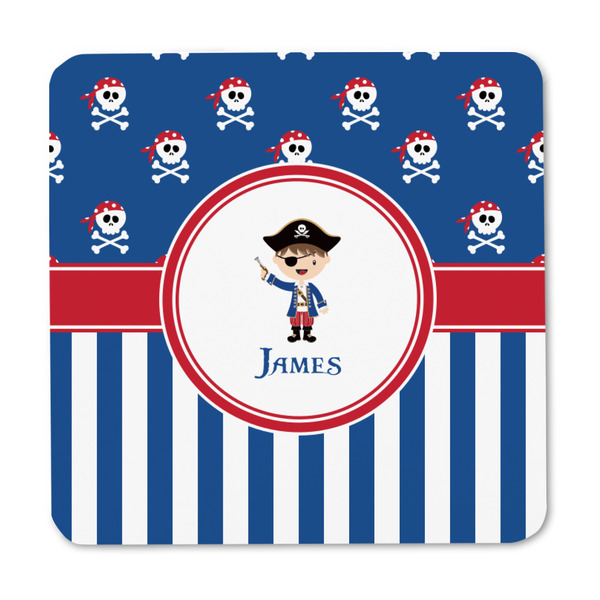 Blue Pirate Square Fridge Magnet - FRONT