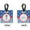 Blue Pirate Square Luggage Tag (Front + Back)
