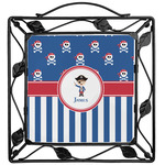 Blue Pirate Square Trivet (Personalized)
