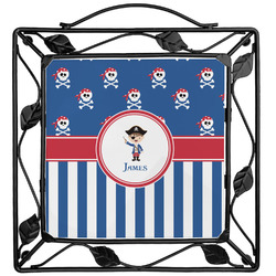 Blue Pirate Square Trivet (Personalized)