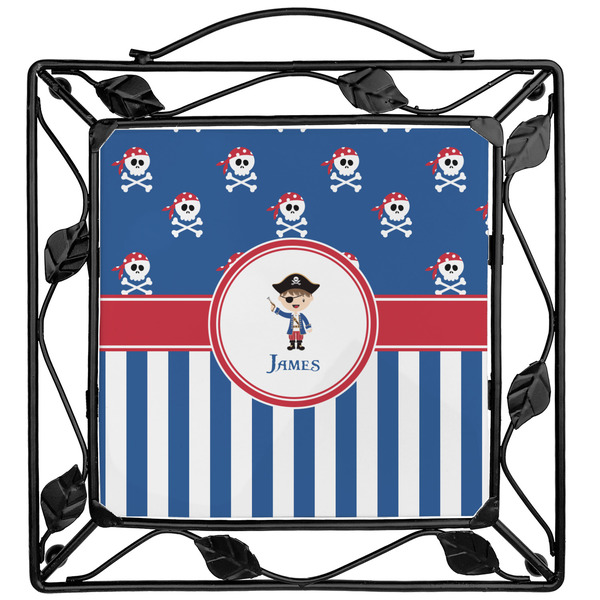 Custom Blue Pirate Square Trivet (Personalized)