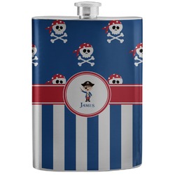 Blue Pirate Stainless Steel Flask (Personalized)