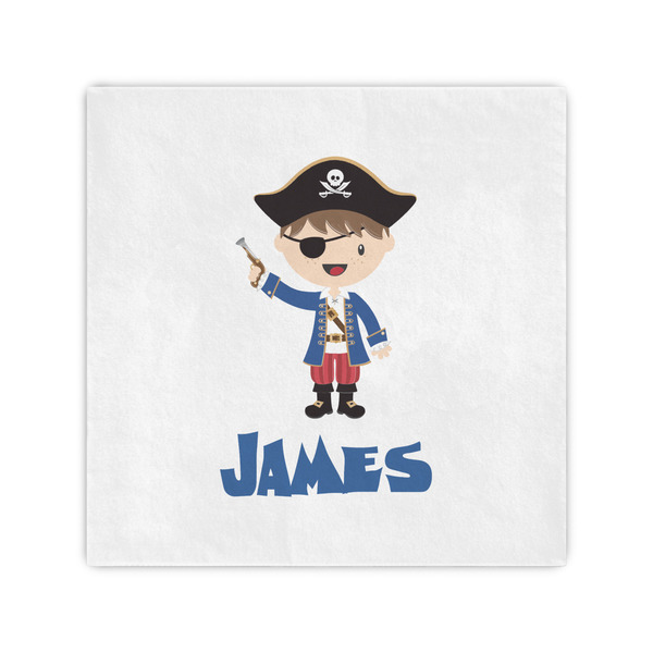 Custom Blue Pirate Cocktail Napkins (Personalized)