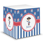 Blue Pirate Sticky Note Cube (Personalized)