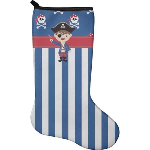 Custom Blue Pirate Holiday Stocking - Neoprene