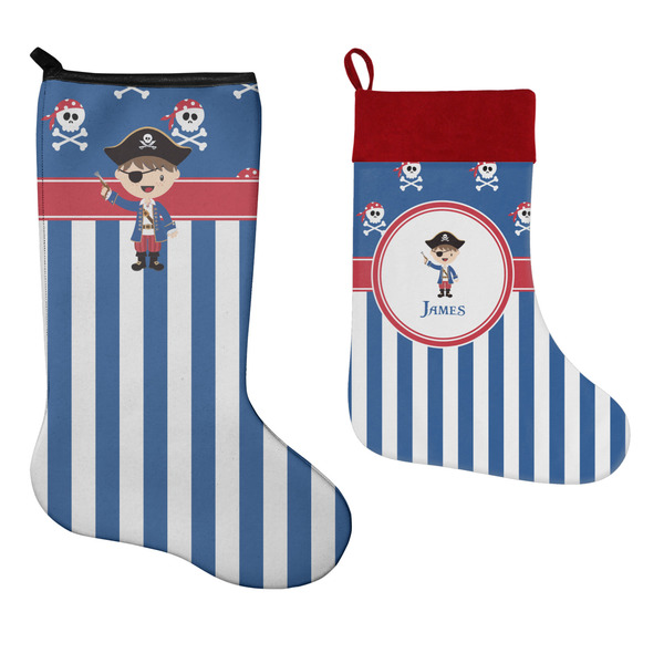 Blue Pirate Stockings - Side by Side compare