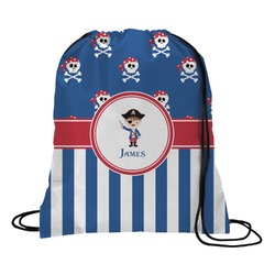 Blue Pirate Drawstring Backpack (Personalized)