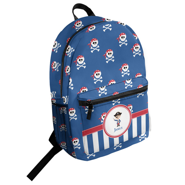 Custom Blue Pirate Student Backpack (Personalized)