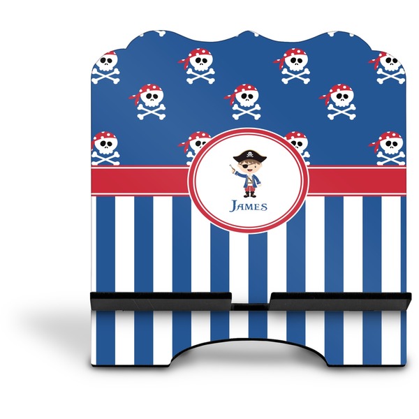 Blue Pirate Stylized Tablet Stand - Front without iPad