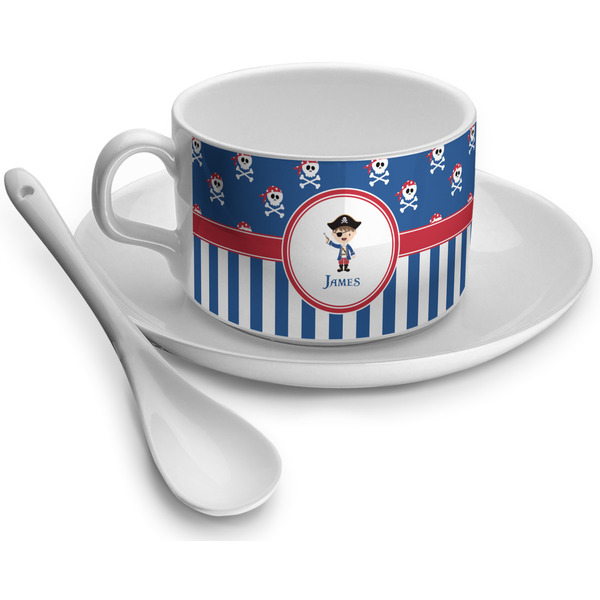 Custom Blue Pirate Tea Cup - Single (Personalized)