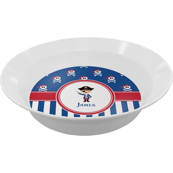 Custom Blue Pirate Melamine Bowl (Personalized)