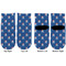 Blue Pirate Toddler Ankle Socks - Double Pair - Front and Back - Apvl