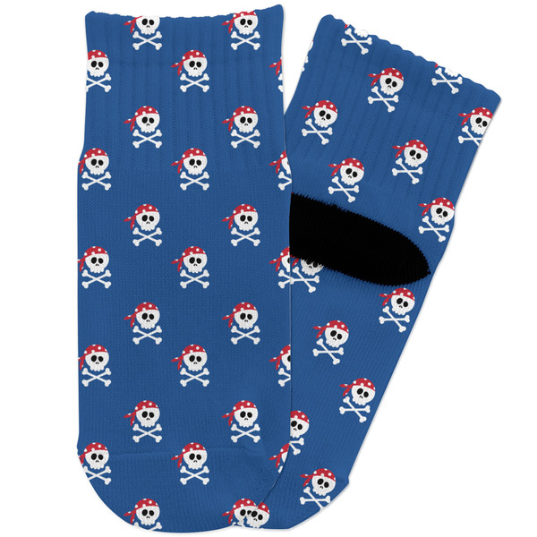 Custom Blue Pirate Toddler Ankle Socks