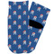 Blue Pirate Toddler Ankle Socks - Single Pair - Front and Back