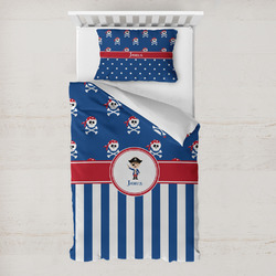 Blue Pirate Toddler Bedding w/ Name or Text