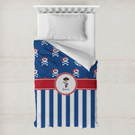 Blue Pirate Toddler Duvet Cover w/ Name or Text