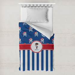 Blue Pirate Toddler Duvet Cover w/ Name or Text