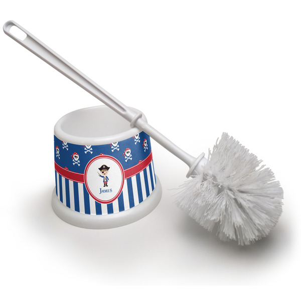 Custom Blue Pirate Toilet Brush (Personalized)