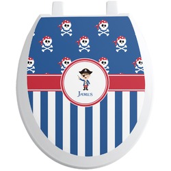 Blue Pirate Toilet Seat Decal (Personalized)