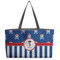 Blue Pirate Tote w/Black Handles - Front View