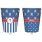 Blue Pirate Trash Can White - Front and Back - Apvl