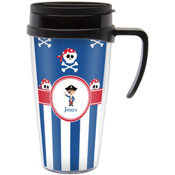 Blue Pirate Acrylic Travel Mug with Handle (Personalized)