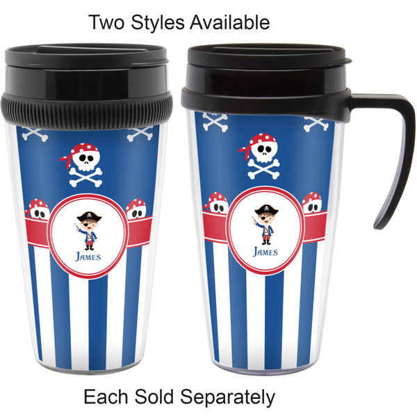Blue Pirate Travel Mugs - with & without Handle