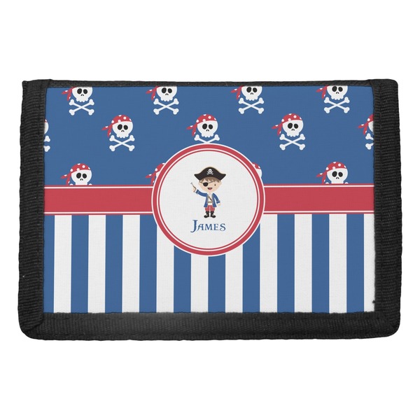 Custom Blue Pirate Trifold Wallet (Personalized)