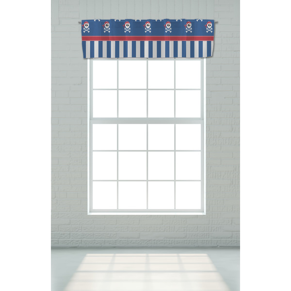 Blue Pirate Valance - On window