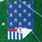 Blue Pirate Waffle Weave Golf Towel - In Context