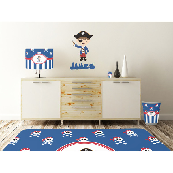Blue Pirate Wall Graphic Decal Wooden Desk