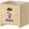 Blue Pirate Wall Graphic on Wooden Cabinet