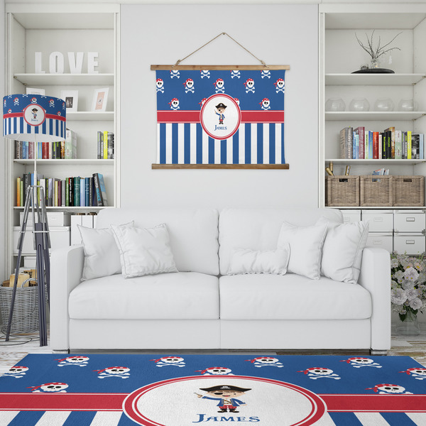 Blue Pirate Wall Hanging Tapestry - IN CONTEXT