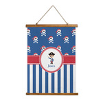 Blue Pirate Wall Hanging Tapestry - Tall (Personalized)