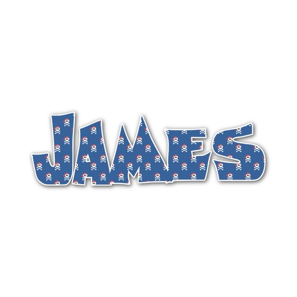 Custom Blue Pirate Name/Text Decal - Medium (Personalized)