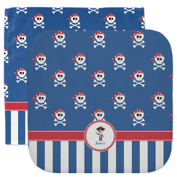 Custom Blue Pirate Facecloth / Wash Cloth (Personalized)