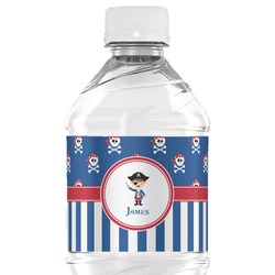 Blue Pirate Water Bottle Labels - Custom Sized (Personalized)